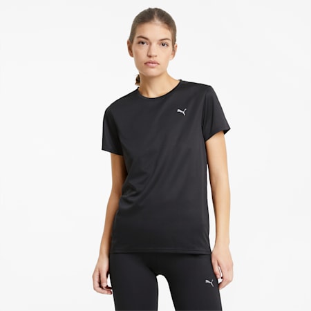 Favourite Short Sleeve Women's Running Tee, Puma Black, small-DFA