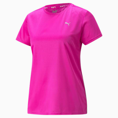 Favourite Short Sleeve Regular Fit Women's Running  T-shirt, Deep Orchid-Lavender Fog, small-IND