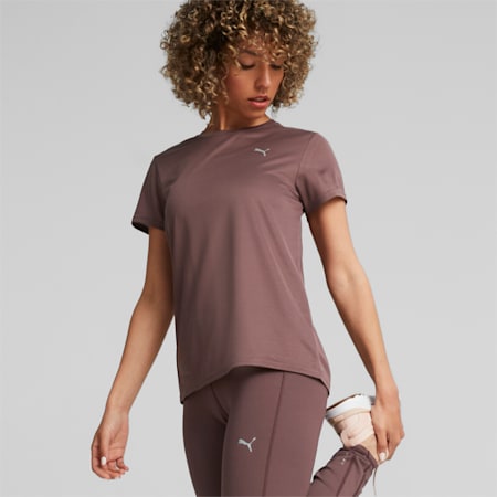 Favourite Short Sleeve Women's Running Tee, Dusty Plum, small