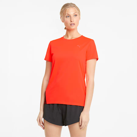 Favourite Short Sleeve Women's Running Tee, Lava Blast, small-SEA