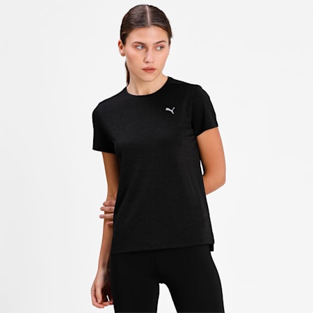 Favourite Heather Women's Running  T-shirt, Puma Black Heather, small-IND