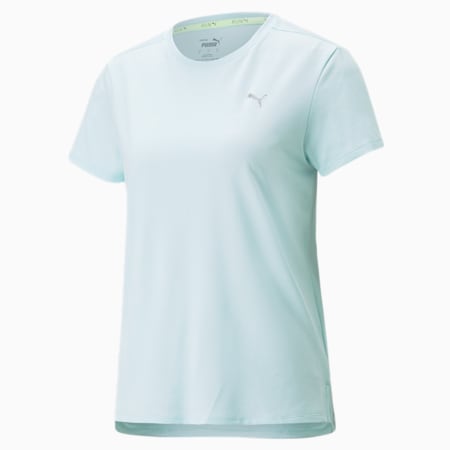 Damski melanżowy T-shirt do biegania z krótkim rękawem Favourite, Nitro Blue Heather, small