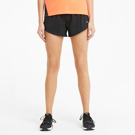 Favourite Woven 3" Women's Running Shorts, Puma Black, small-AUS