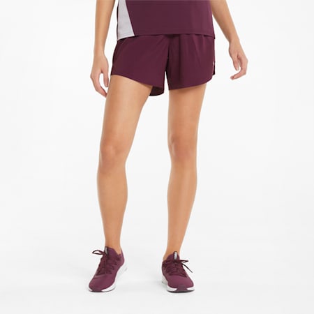 Favourite Woven 5" Women's Running Shorts, Grape Wine, small-SEA