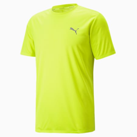 חולצת טי לריצה לגברים Favourite Short Sleeve, Lime Squeeze, small-DFA