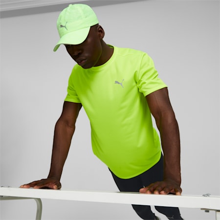 Favourite Short Sleeve Men's Running Tee, Lime Squeeze, small-AUS