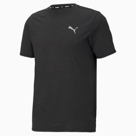 T-shirt de running chiné à manches courtes Favourite pour homme, Puma Black Heather, small