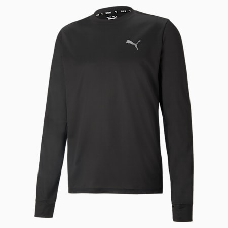 Męski T-shirt do biegania z długim rękawem Favourite, Puma Black, small