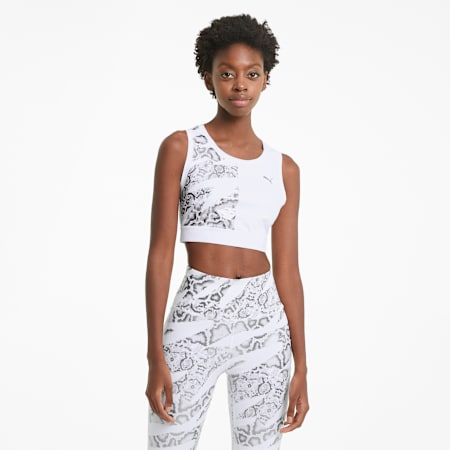 Puma white crop top shop