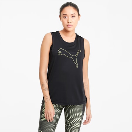 Favourite Cat Muscle Women's Training Tank Top, Puma Black-Cat Outline, small