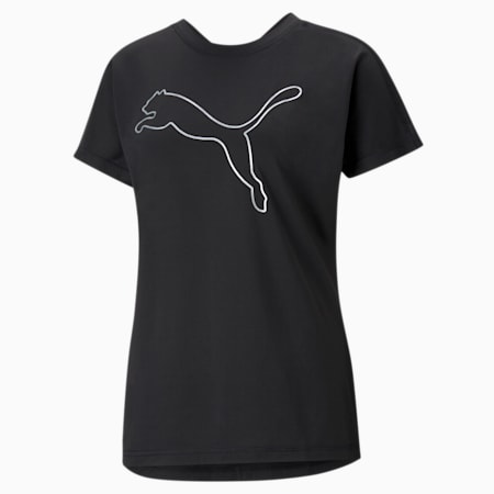 Favourite Cat Jersey Women's Training Tee, Puma Black, small-AUS