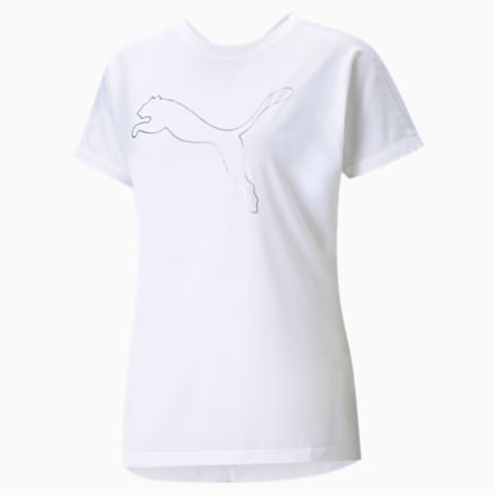 Damski dżersejowy T-shirt treningowy Favourite Cat, Puma White, small