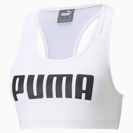 Soutien-gorge de sport moyenne intensité 4Keeps femme, Puma White, small
