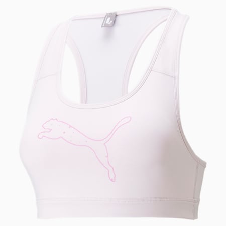 Mid 4Keeps Graphic  Training Bra, Lavender Fog-stardst cat, small-PHL