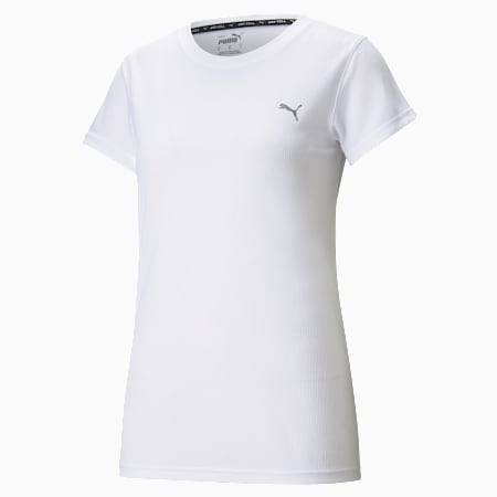 CAMISETA PUMA MUJER ESS CROPPED LOGO TEE NEGRO BLANC0. PUMA