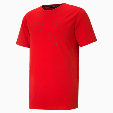 Performance Cat Men's Training Tee, High Risk Red, small-THA