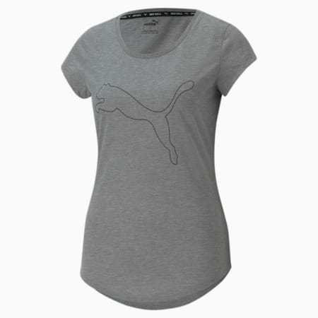 เสื้อออกกำลังผู้หญิง Performance Heather Cat, Medium Gray Heather, small-THA