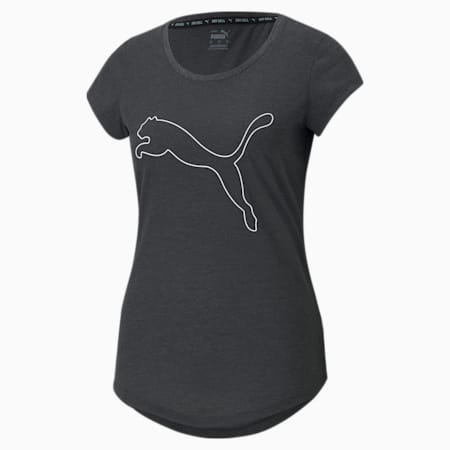 Kaos Training Wanita Performance Heather Cat, Dark Gray Heather, small-IDN