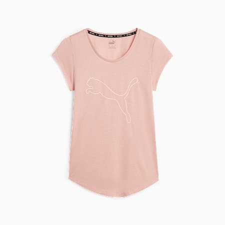 Performance Heather Cat Women's Training Tee, Future Pink Heather, small-THA