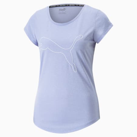 Performance Heather Cat Training Tee Women, Elektro Purple Heather, small-SEA