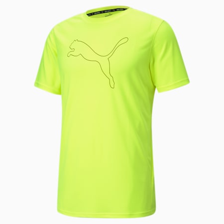 Performance Cat Men's Training Tee, Yellow Alert, small-SEA