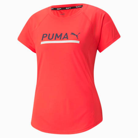 Logo Short Sleeve Women's Running Tee, Sunblaze, small-PHL
