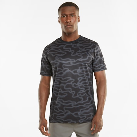 Graphic Short Sleeve Men’s Running Tee, Puma Black-Asphalt-Q4, small-SEA