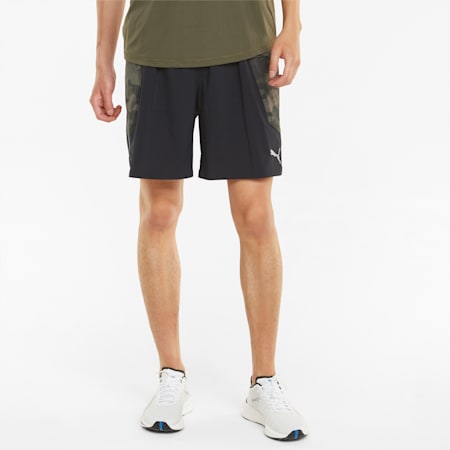 Graphic 7" Men's Running Shorts, Puma Black-Grape Leaf, small-PHL