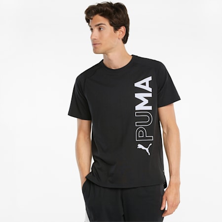 Short Sleeve Men's Training Tee, Puma Black, small-PHL