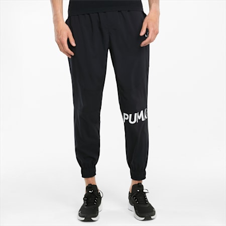 Woven Men's Training Joggers, Puma Black, small-IDN