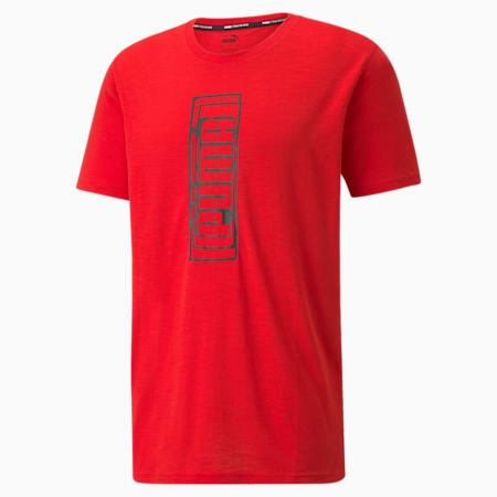Performance Branded CT Cat Short Sleeve Men's Training Tee, High Risk Red, small-SEA
