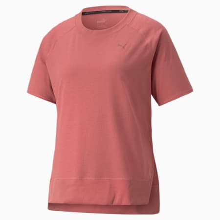 STUDIO Relaxed Ribbed Trim Women's Training Tee, Mauvewood, small