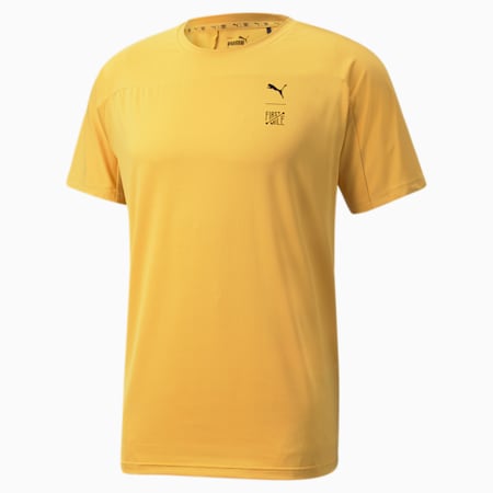 PUMA x FIRST MILE Men's Training Tee, Mineral Yellow, small-PHL