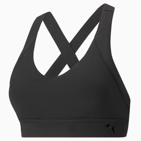 Own It Mid Impact Women's Training Sports Bra, Puma Black, small-IDN