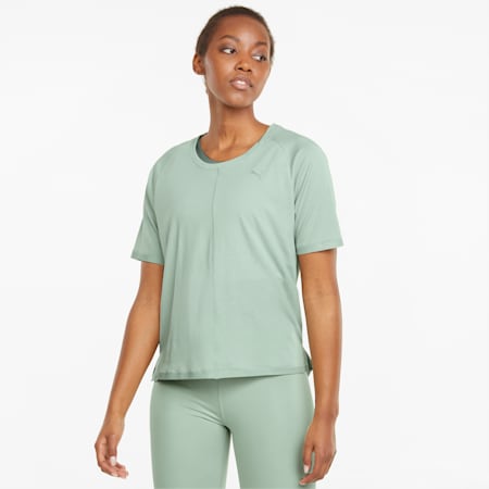 Studio Tri Blend Women's Relaxed Training Tee, Frosty Green, small-THA