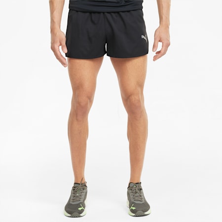 Men’s Running Split Shorts, Puma Black, small-SEA