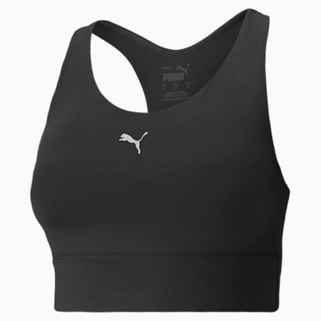 All-In Long Line Women's Bra, Puma Black, small-IND