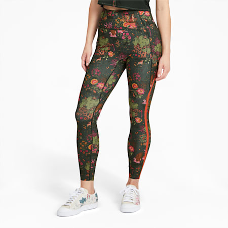 PUMA x LIBERTY Forever Luxe Women's Training Leggings, Green Gables-AOP, small-GBR