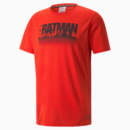 T-shirt da training PUMA x BATMAN traforata da uomo, Fiery Red, small