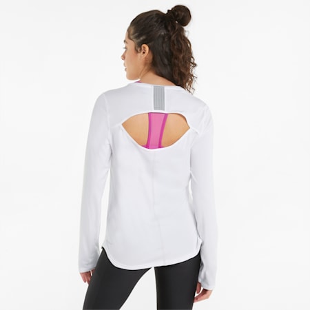 CLOUDSPUN Marathon Long Sleeve Women's Running Top, Puma White, small-SEA