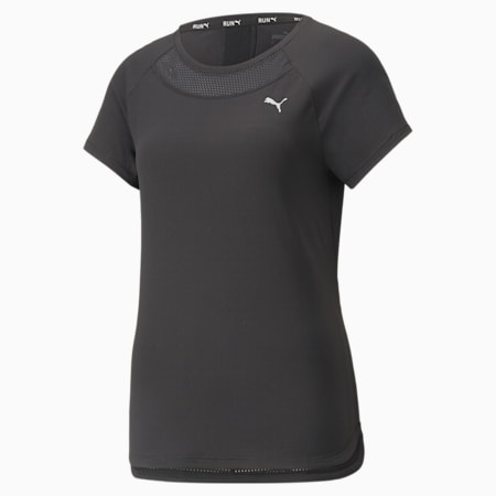 CLOUDSPUN Marathon hardloop-T-shirt voor dames, Puma Black, small