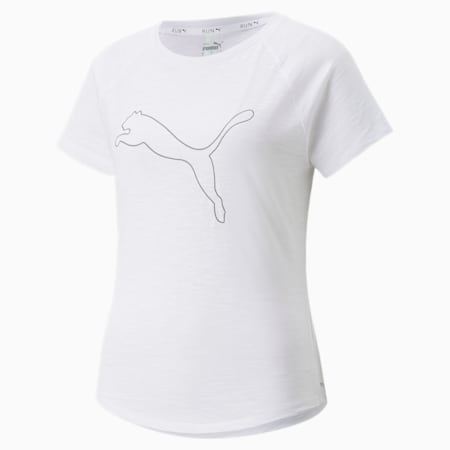 5K Logo Short Sleeve Women's Running Tee, Puma White, small-NZL