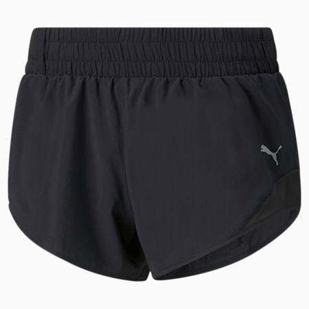 5K Woven 3" Women's Running Shorts, Puma Black, small-SEA