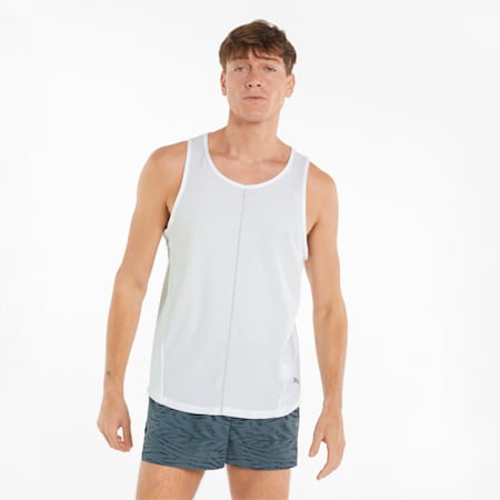 CLOUDSPUN Men's Running Singlet, Puma White, small-THA