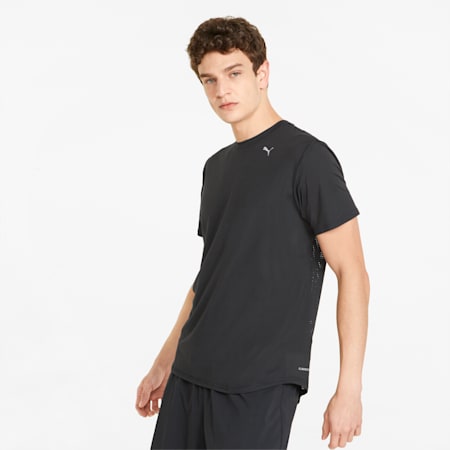 CLOUDSPUN Short Sleeve Men's Running T-Shirt, Puma Black, small-IND