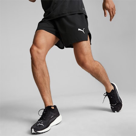 Woven 5" Men's Running Shorts, Puma Black, small-AUS