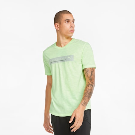 Logo Short Sleeve Men's Running Tee, Fizzy Light, small-PHL