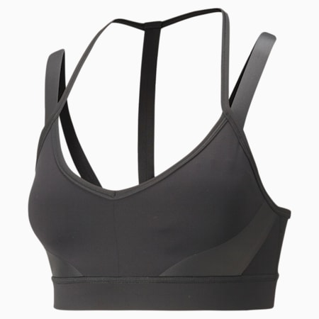 Low Impact Fashion Luxe Women's Training Bra, Puma Black, small-AUS