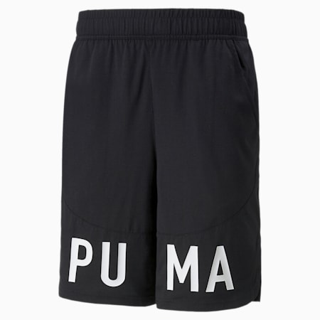 Celana Pendek Olahraga Pria Logo 9", Puma Black, small-IDN