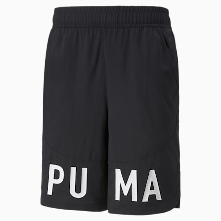 Logo 9" Men's Training Shorts, Puma Black, small-PHL